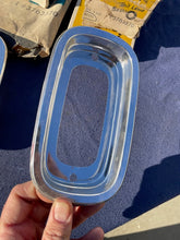 Load image into Gallery viewer, 1960-1966 Chevrolet Fleetside Pickup Truck NOS Tail Light Lamp Lens + Bezel Pair #5952677 / 3763570