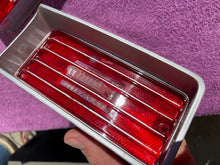 Load image into Gallery viewer, 1970 Chevrolet IMPALA NOS  Tail Light (w/ Backup) Lamp Lens Pair #5964229 / 5964230