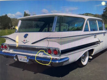 Load image into Gallery viewer, 1960 Chevrolet Parkwood Kingswood Wagon NOS Rear Tailgate Lower Panel Molding #4804459