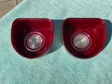 Load image into Gallery viewer, 1968 Chevrolet Bel-Air Impala NOS Tail Light (w/ Backup) Lamp Lens Pair (CHIPPED TAB) #5959866