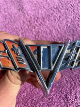 Load image into Gallery viewer, 1965 - 1967 Chevrolet Impala V8 NICE USED Front Fender "V" Flag Emblem #3840318