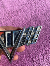 Load image into Gallery viewer, 1964-1967 Chevrolet Chevelle V8 327ci 396 NICE USED Front Fender "V" Flag Emblem #3840318