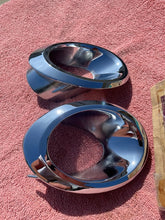 Load image into Gallery viewer, 1966 1967 Chevrolet Corvette C2 Sting Ray NOS Rear Exhaust Tips Bezel Trim Pair #3892225 / 3892226
