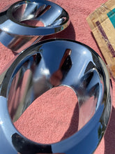 Load image into Gallery viewer, 1966 1967 Chevrolet Corvette C2 Sting Ray NOS Rear Exhaust Tips Bezel Trim Pair #3892225 / 3892226