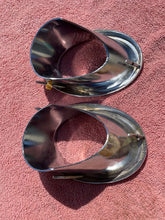 Load image into Gallery viewer, 1966 1967 Chevrolet Corvette C2 Sting Ray NOS Rear Exhaust Tips Bezel Trim Pair #3892225 / 3892226