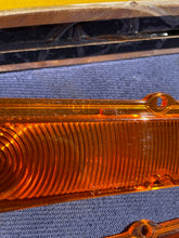 Load image into Gallery viewer, 1963-1964 Chevy II / Nova NOS AMBER Park Light Lamp Turn Signal Indicator Lens Pair #5954493 / 5954494