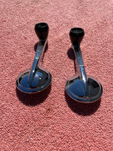 Load image into Gallery viewer, 1953-1964 Chevrolet (various specific applications) NOS Vent 1/4 Window Crank Handles Black Knob Pair #4619388
