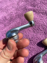 Load image into Gallery viewer, 1930's 1940's GM NOS Rose Tan Ivory Knob Vent Window Crank Handle Pair #4091272?