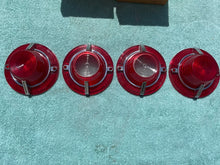 Load image into Gallery viewer, 1962 Chevrolet Biscayne Bel Air NORS Complete Set of Back Up and Tail Lamp Lenses w/ Trim