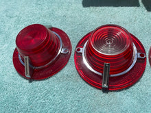 Load image into Gallery viewer, 1962 Chevrolet Biscayne Bel Air NORS Complete Set of Back Up and Tail Lamp Lenses w/ Trim