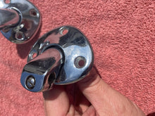 Load image into Gallery viewer, 1964 Chevrolet (exc. Convertible) MINT USED Sun Visor Bracket Pair #4444155 / 5718796