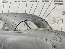 Load image into Gallery viewer, 1950 1951 1952 Chevy Bel Air Hardtop NEW Stainless Steel Rear Window Lower Reveal Molding Clip Set (OEM #4571696)