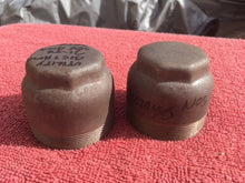 Load image into Gallery viewer, 1931 - 1942 Chevrolet Utility Trucks NOS Pair of Wheel Center Hub Grease Caps #365120