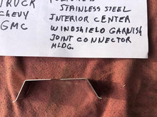 Load image into Gallery viewer, 1947-1953 Chevrolet / GMC Pickup Truck NEW POLISHED SS Inside Windshield Center Division Trim Mounting Brackets
