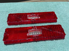 Load image into Gallery viewer, 1970 1971 Chevrolet Nova SS NOS Tail Light Lamp Lens Pair #5964171 / 5964172