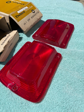 Load image into Gallery viewer, 1965 Chevrolet Chevelle 300 Deluxe 6 V8 396 327 NOS Tail Light Lamp Lens Pair #5956717 / 5956718