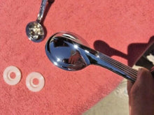 Load image into Gallery viewer, 1950 Chevrolet Fleetline Styleline NORS Window Crank Handles Grey Knob Pair (repl. OEM #4582152)