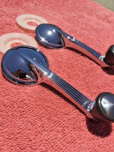 Load image into Gallery viewer, 1950 Chevrolet Fleetline Styleline NORS Window Crank Handles Grey Knob Pair (repl. OEM #4582152)