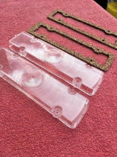 Load image into Gallery viewer, 1961 Chevrolet Impala Biscayne NEW CLEAR Park Light Lamp Turn Signal Lens Pair w/ Gaskets (repl. OEM #5951966)