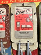 Load image into Gallery viewer, Vintage Accessory Cobbs WHITE NOS Certificate Registration Steering Column / Visor Holder