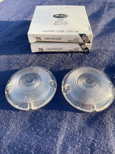 Load image into Gallery viewer, 1957 Chevrolet 150 210 Bel Air NORS CLEAR Park Light Lamp Turn Signal Lens Pair (OEM #5947754)
