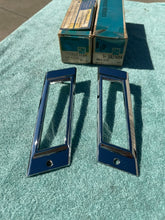 Load image into Gallery viewer, 1968 Chevrolet Biscayne Caprice Impala NOS RED Rear Side Marker Lenses + Bezels (3921403 / 3921404 / 916754)
