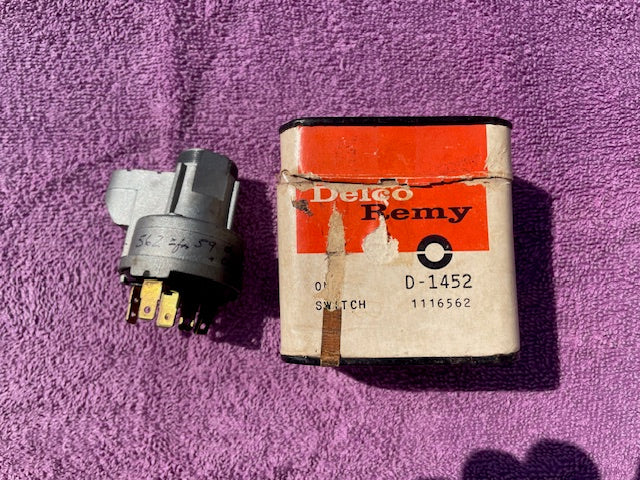 1959 Chevrolet Impala Biscayne Bel Air El Camino NOS Delco Remy Ignition Switch #1116562