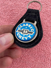 Load image into Gallery viewer, 1955 Chevrolet 150 210 Bel Air Pickup Truck NEW Leather Key Fob Ring &quot;Classic 55 Chevy&quot;
