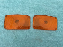 Load image into Gallery viewer, 1956 Chevrolet 150 210 Bel Air NEW AMBER Park Light Lamp Lens Pair (OEM#5947140)
