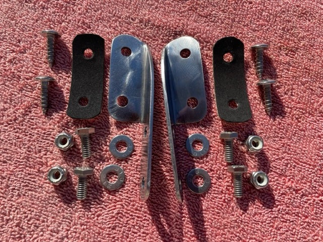 1955-57 Chevrolet 150 210 Bel Air NEW Outside Visor Center Bracket Hardware Kit