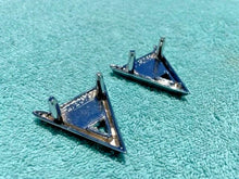 Load image into Gallery viewer, 1964 Chevrolet Bel Air Biscayne Impala V8 283ci NEW Front Fender "V" Emblem PAIR #3840317
