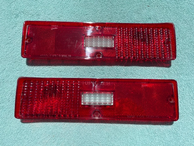 1970 1971 Chevrolet Nova SS NOS Tail Light Lamp Lens Pair #5964171 / 5964172