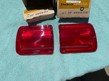 Load image into Gallery viewer, 1965 Chevrolet Chevelle 300 Deluxe 6 V8 396 327 NOS Tail Light Lamp Lens Pair #5956717 / 5956718
