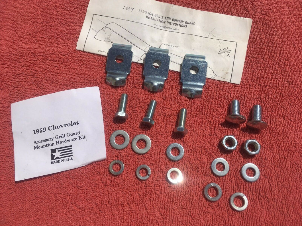 1959 Chevrolet NEW Accessory Grill Guard Mounting Hardware Kit