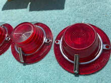 Load image into Gallery viewer, 1962 Chevrolet Biscayne Bel Air NORS Complete Set of Back Up and Tail Lamp Lenses w/ Trim
