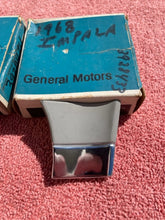 Load image into Gallery viewer, 1968 Chevrolet Bel Air Biscayne Impala Caprice NOS Headlight to Front Fender Trim Molding Filler Pair #3928433 / 3928434
