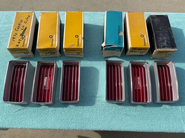 1970 Chevrolet CAPRICE ONLY NOS Tail Light Back Up Lamp Lens Set ...