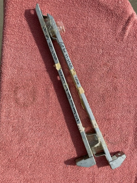 1963-1967 Chevrolet Corvette NOS Window Rear Glass Frame Channel Run Track Pair #3840595 / 3840596