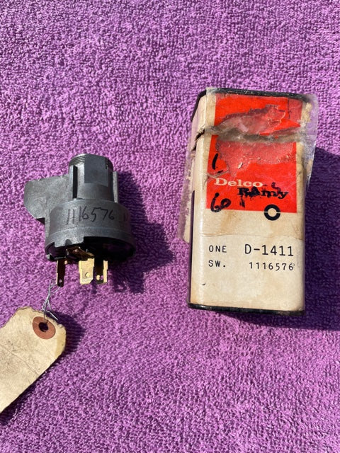 1960 Chevrolet Impala Biscayne Bel Air NOS Delco Remy Ignition Switch #1116576