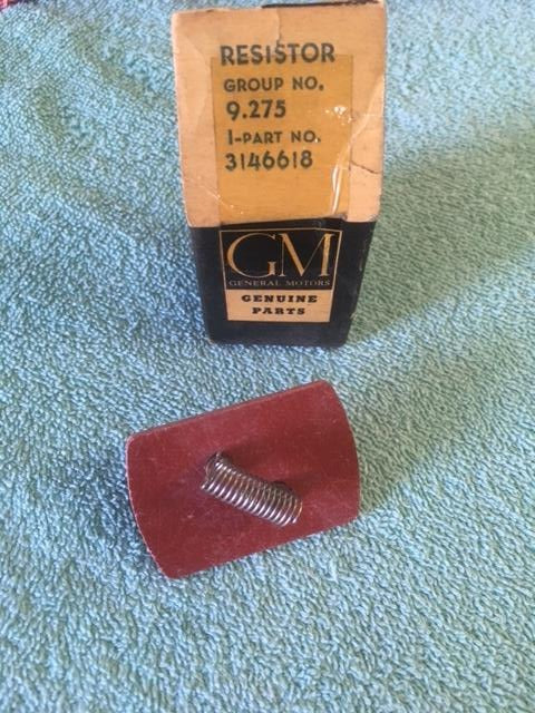 1960-1963 Chevrolet Pickup Truck NOS Heater Blower Resistor #3146618
