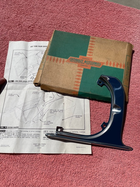 1961 Chevrolet Station Wagon Nomad SS NOS Accessory Gas Door Guard #985027