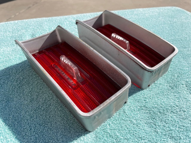 1970 Chevrolet Bel-Air / Biscayne NOS **DRIVER QUALITY** Tail Light (w/ Backup) Lamp Lens Pair #5964231 / 5964232