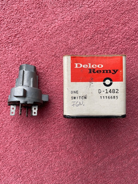 1966 - 1967 Chevrolet NOS Delco Ignition Switch #1116685 (except 66 Pass)