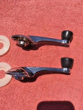 Load image into Gallery viewer, 1950 Chevrolet Fleetline Styleline NORS Window Crank Handles Grey Knob Pair (repl. OEM #4582152)
