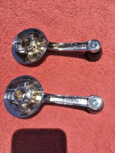 Load image into Gallery viewer, 1950 Chevrolet Fleetline Styleline NORS Window Crank Handles Grey Knob Pair (repl. OEM #4582152)
