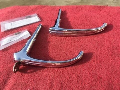 1938 1939 Chevrolet Master Deluxe REPLATED Outside Door Handle Pair - 1 Locking