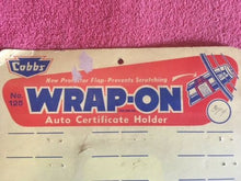 Load image into Gallery viewer, Vintage Accessory Cobbs GRAY NOS Certificate Registration Steering Column / Visor Holder
